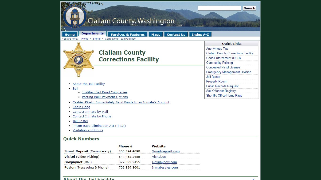 Corrections - Jail Facilities - Clallam County, Washington